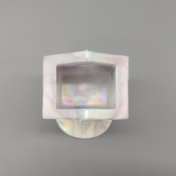 Westmoreland Summit Art Glass Dog House Doghouse Purple White Slag Toothpick - Picture 5 of 7